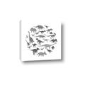 Picture of Dino Party Gray _GroupedProduct_Square_Mini_ _GroupedProduct_Square_Canvas_