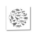Picture of Dino Party Gray _GroupedProduct_Square_Mini_ _GroupedProduct_Square_Canvas_