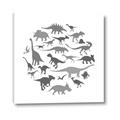 Picture of Dino Party Gray _GroupedProduct_Square_Mini_ _GroupedProduct_Square_Canvas_