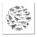 Picture of Dino Party Gray _GroupedProduct_Square_Mini_ _GroupedProduct_Square_Canvas_