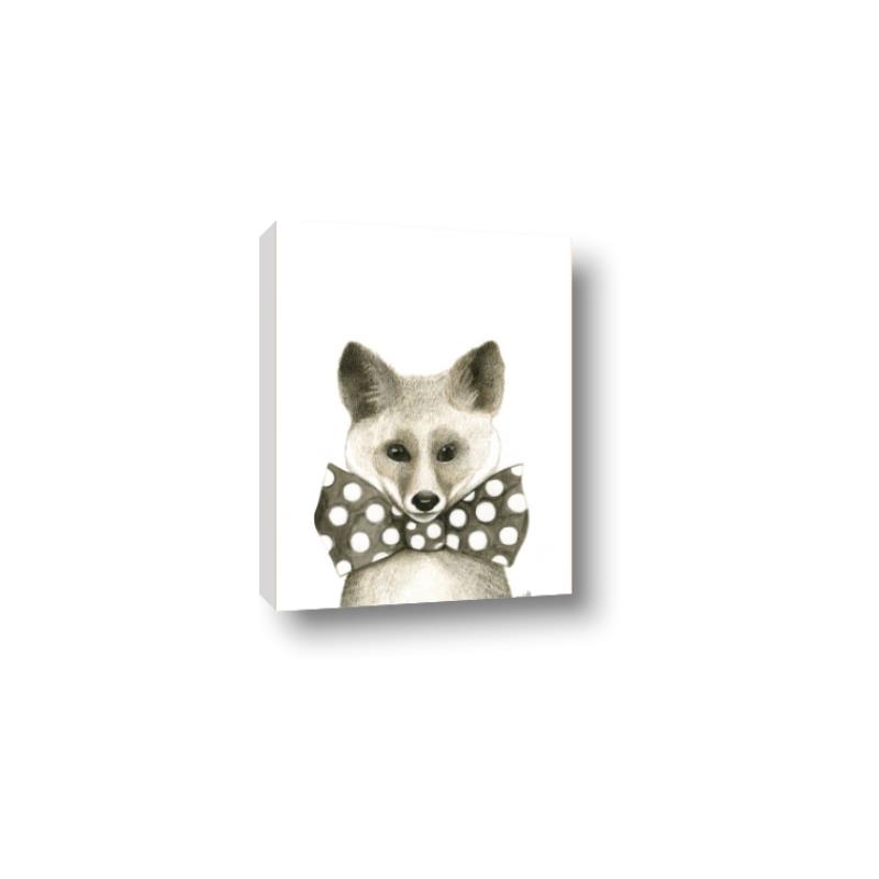Picture of Baby Fox with Bow Tie _GroupedProduct_Rectangle_Portrait_Mini_ _GroupedProduct_Rectangle_Portrait_Canvas_