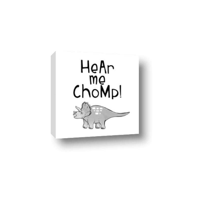 Picture of Hear me Chomp Gray _GroupedProduct_Square_Mini_ _GroupedProduct_Square_Canvas_
