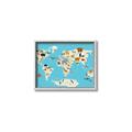 Picture of Animals Map of the World _GroupedProduct_Rectangle_Landscape_Canvas_Framed_