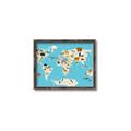 Picture of Animals Map of the World _GroupedProduct_Rectangle_Landscape_Canvas_Framed_