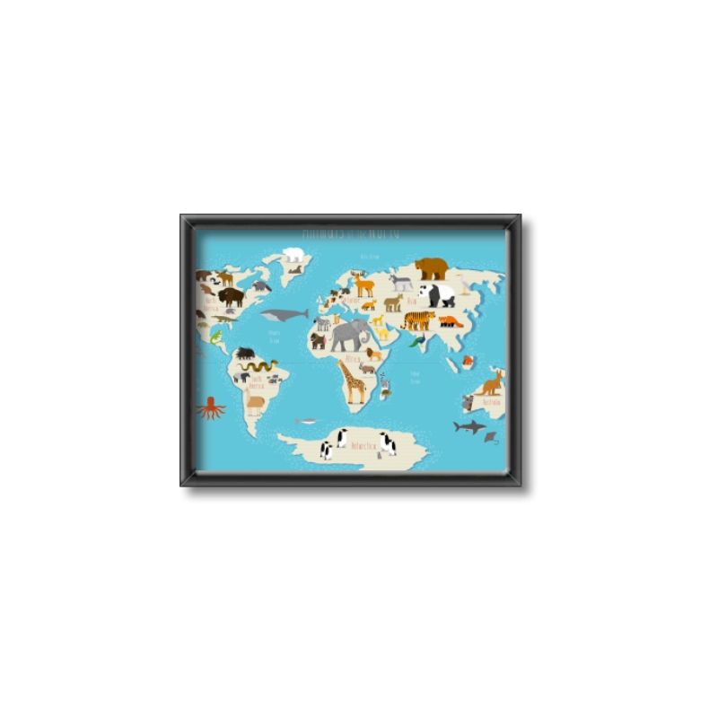 nextART. Animals Map of the World