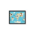 Picture of Animals Map of the World _GroupedProduct_Rectangle_Landscape_Canvas_Framed_