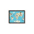 Picture of Animals Map of the World _GroupedProduct_Rectangle_Landscape_Canvas_Framed_
