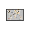 Picture of Animals Map Grey _GroupedProduct_Rectangle_Landscape_Canvas_Framed_