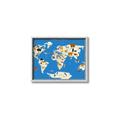 Picture of Animals Map Blue _GroupedProduct_Rectangle_Landscape_Canvas_Framed_