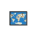 Picture of Animals Map Blue _GroupedProduct_Rectangle_Landscape_Canvas_Framed_