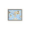 Picture of Animals Map Light Blue _GroupedProduct_Rectangle_Landscape_Canvas_Framed_