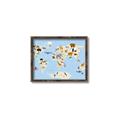 Picture of Animals Map Light Blue _GroupedProduct_Rectangle_Landscape_Canvas_Framed_