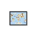 Picture of Animals Map Light Blue _GroupedProduct_Rectangle_Landscape_Canvas_Framed_