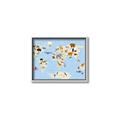 Picture of Animals Map Light Blue _GroupedProduct_Rectangle_Landscape_Canvas_Framed_