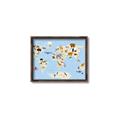 Picture of Animals Map Light Blue _GroupedProduct_Rectangle_Landscape_Canvas_Framed_