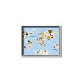 Picture of Animals Map Light Blue _GroupedProduct_Rectangle_Landscape_Canvas_Framed_