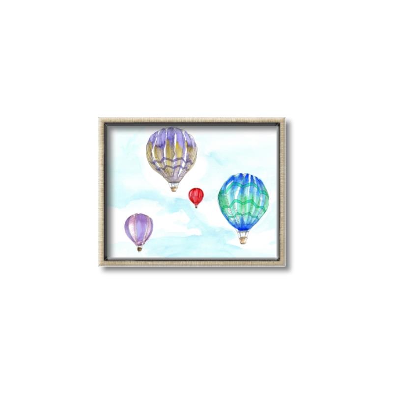 Picture of Hot Air Balloon II _GroupedProduct_Rectangle_Landscape_Mini_ _GroupedProduct_Rectangle_Landscape_Canvas_Framed_