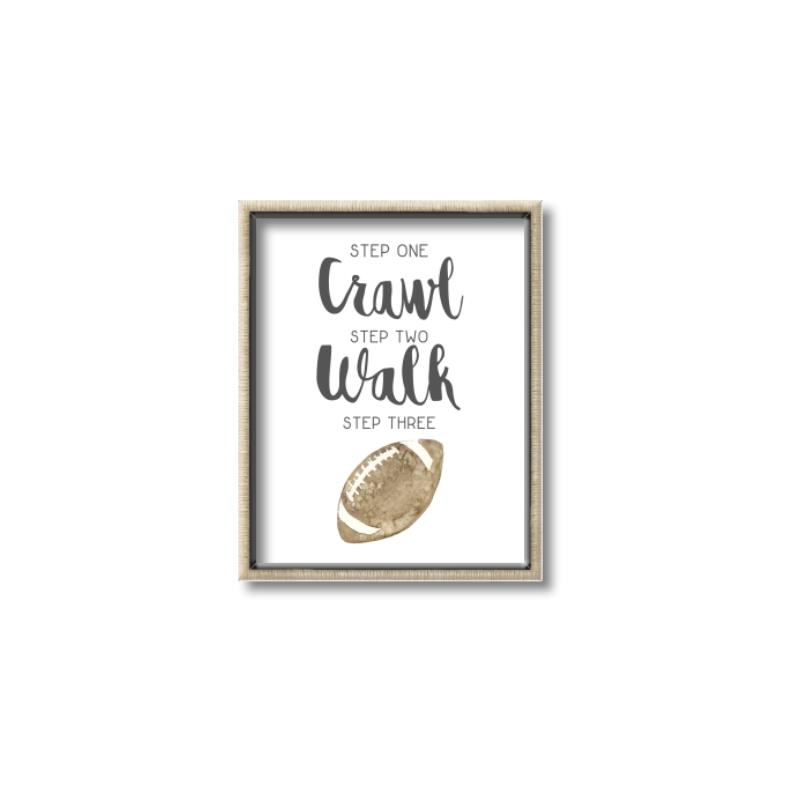 Picture of Crawl Walk Football _GroupedProduct_Rectangle_Portrait_Mini_ _GroupedProduct_Rectangle_Portrait_Canvas_Framed_