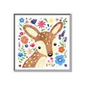 Picture of In the Garden Deer _GroupedProduct_Square_Mini_ _GroupedProduct_Square_Canvas_Framed_