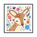 Picture of In the Garden Deer _GroupedProduct_Square_Mini_ _GroupedProduct_Square_Canvas_Framed_