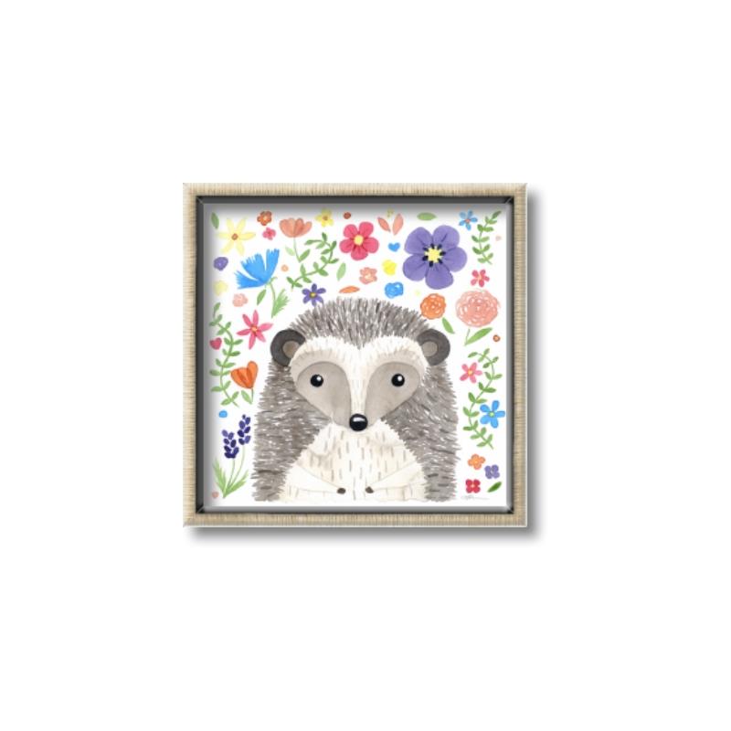 Picture of In the Garden Hedgehog _GroupedProduct_Square_Mini_ _GroupedProduct_Square_Canvas_Framed_