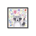 Picture of In the Garden Raccoon _GroupedProduct_Square_Mini_ _GroupedProduct_Square_Canvas_Framed_