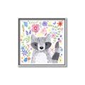 Picture of In the Garden Raccoon _GroupedProduct_Square_Mini_ _GroupedProduct_Square_Canvas_Framed_