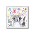 Picture of In the Garden Raccoon _GroupedProduct_Square_Mini_ _GroupedProduct_Square_Canvas_Framed_