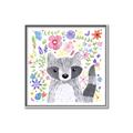 Picture of In the Garden Raccoon _GroupedProduct_Square_Mini_ _GroupedProduct_Square_Canvas_Framed_