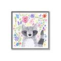 Picture of In the Garden Raccoon _GroupedProduct_Square_Mini_ _GroupedProduct_Square_Canvas_Framed_