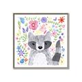 Picture of In the Garden Raccoon _GroupedProduct_Square_Mini_ _GroupedProduct_Square_Canvas_Framed_