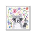 Picture of In the Garden Raccoon _GroupedProduct_Square_Mini_ _GroupedProduct_Square_Canvas_Framed_