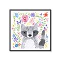 Picture of In the Garden Raccoon _GroupedProduct_Square_Mini_ _GroupedProduct_Square_Canvas_Framed_