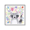 Picture of In the Garden Raccoon _GroupedProduct_Square_Mini_ _GroupedProduct_Square_Canvas_Framed_