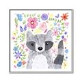 Picture of In the Garden Raccoon _GroupedProduct_Square_Mini_ _GroupedProduct_Square_Canvas_Framed_