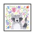 Picture of In the Garden Raccoon _GroupedProduct_Square_Mini_ _GroupedProduct_Square_Canvas_Framed_