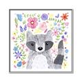 Picture of In the Garden Raccoon _GroupedProduct_Square_Mini_ _GroupedProduct_Square_Canvas_Framed_