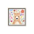 Picture of In the Garden Bear _GroupedProduct_Square_Mini_ _GroupedProduct_Square_Canvas_Framed_