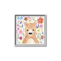 Picture of In the Garden Bear _GroupedProduct_Square_Mini_ _GroupedProduct_Square_Canvas_Framed_