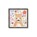 Picture of In the Garden Bear _GroupedProduct_Square_Mini_ _GroupedProduct_Square_Canvas_Framed_