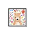 Picture of In the Garden Bear _GroupedProduct_Square_Mini_ _GroupedProduct_Square_Canvas_Framed_