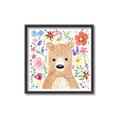 Picture of In the Garden Bear _GroupedProduct_Square_Mini_ _GroupedProduct_Square_Canvas_Framed_
