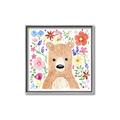 Picture of In the Garden Bear _GroupedProduct_Square_Mini_ _GroupedProduct_Square_Canvas_Framed_