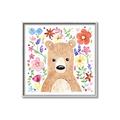 Picture of In the Garden Bear _GroupedProduct_Square_Mini_ _GroupedProduct_Square_Canvas_Framed_