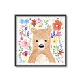 Picture of In the Garden Bear _GroupedProduct_Square_Mini_ _GroupedProduct_Square_Canvas_Framed_