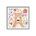 Picture of In the Garden Bear _GroupedProduct_Square_Mini_ _GroupedProduct_Square_Canvas_Framed_