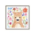 Picture of In the Garden Bear _GroupedProduct_Square_Mini_ _GroupedProduct_Square_Canvas_Framed_