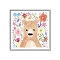 Picture of In the Garden Bear _GroupedProduct_Square_Mini_ _GroupedProduct_Square_Canvas_Framed_