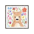 Picture of In the Garden Bear _GroupedProduct_Square_Mini_ _GroupedProduct_Square_Canvas_Framed_
