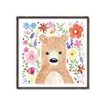 Picture of In the Garden Bear _GroupedProduct_Square_Mini_ _GroupedProduct_Square_Canvas_Framed_